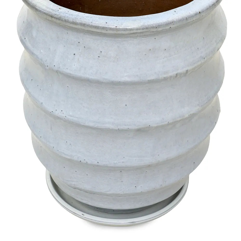 WEESP WHITE CERAMIC PLANTER H60 CM