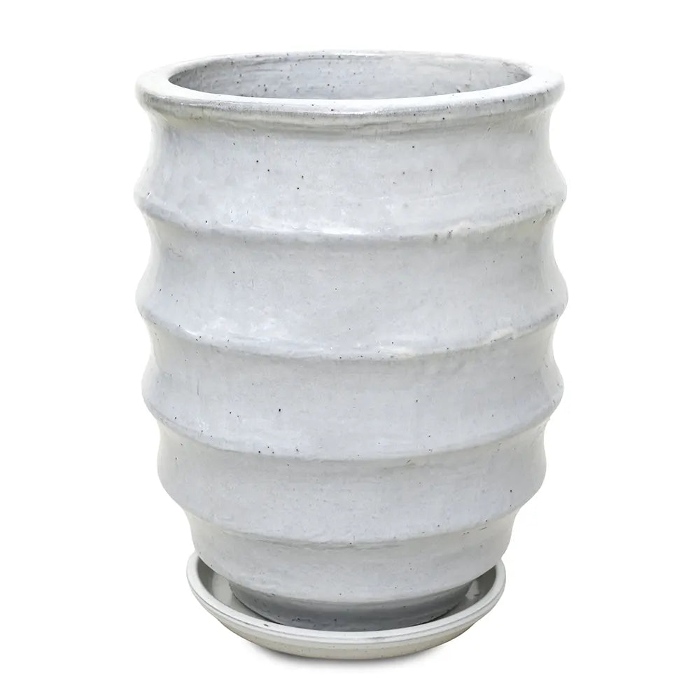 WEESP WHITE CERAMIC PLANTER H60 CM