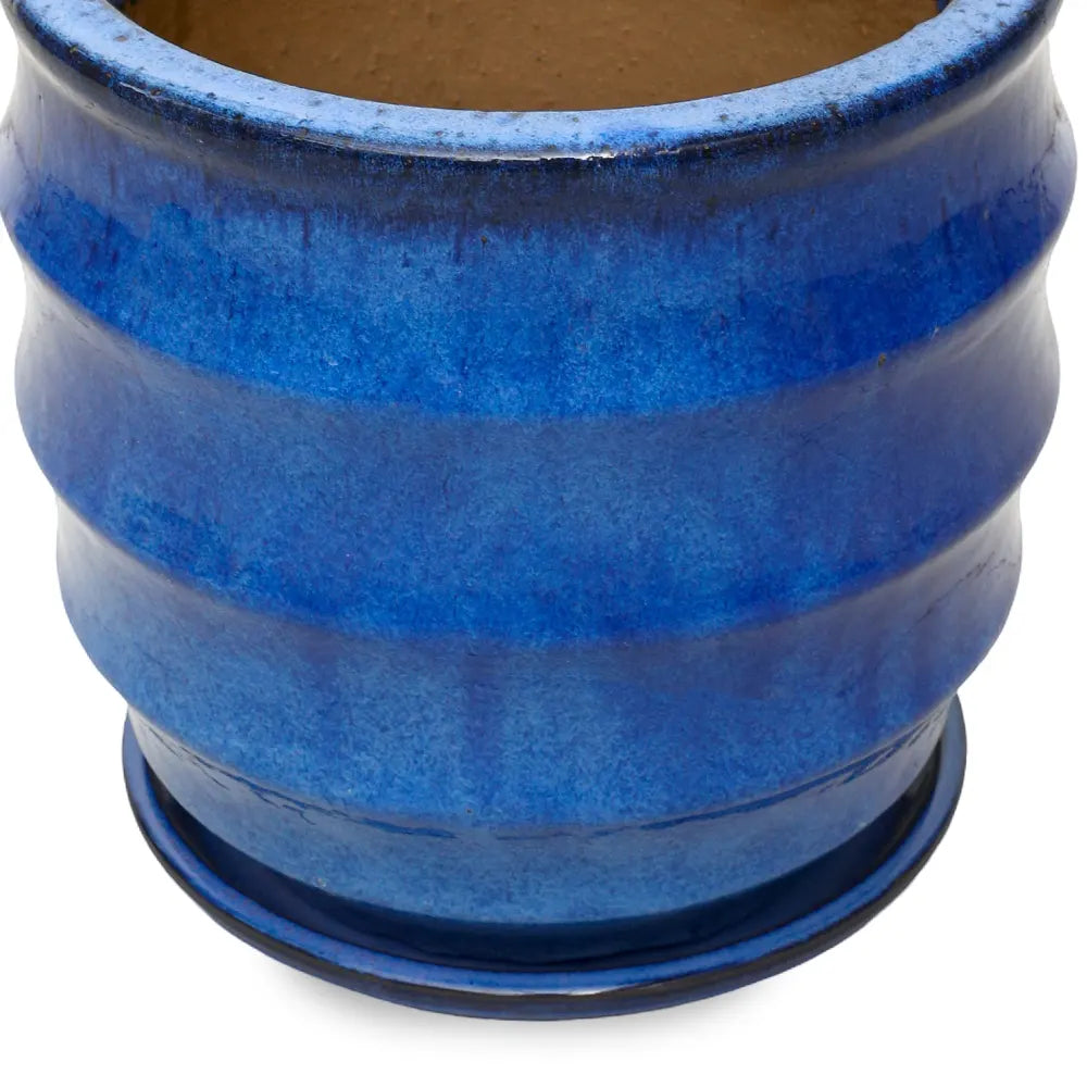 WEESP BLUE CERAMIC PLANTER D35 CM