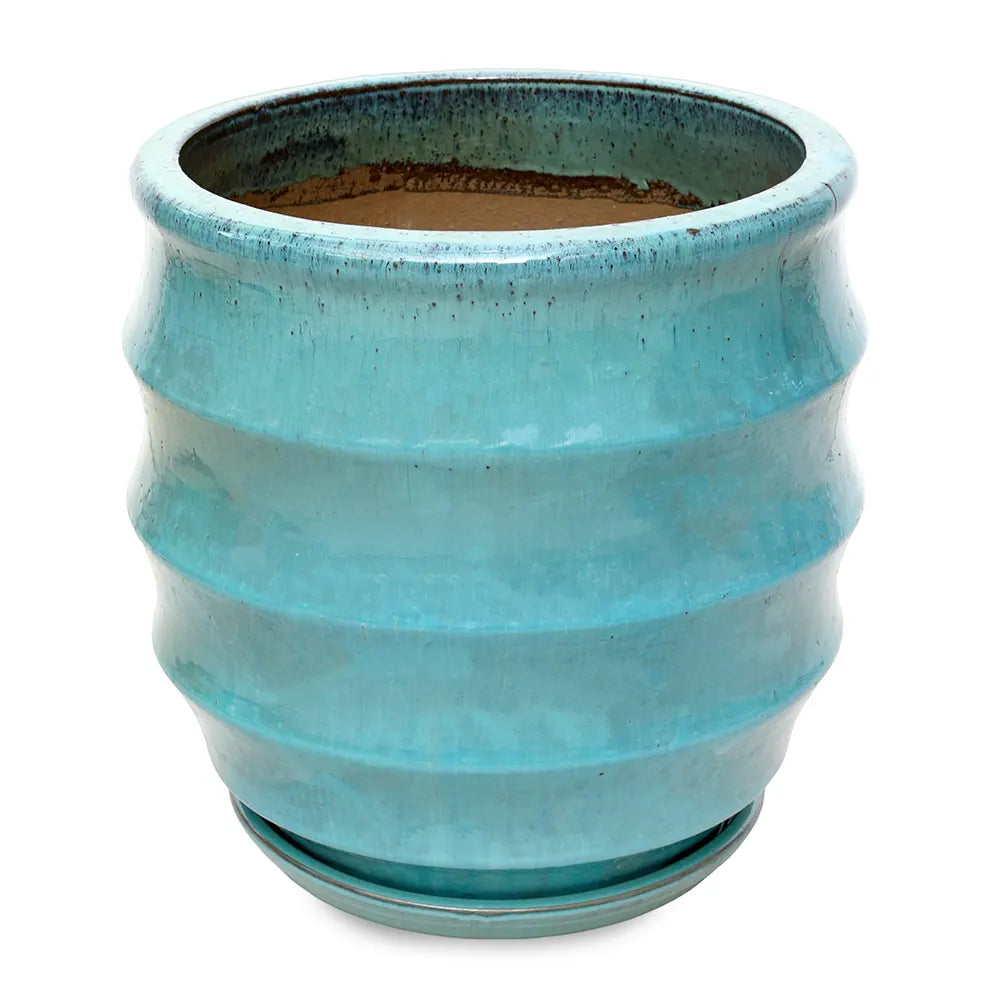 WEESP TURQUOISE CERAMIC PLANTER D45 CM