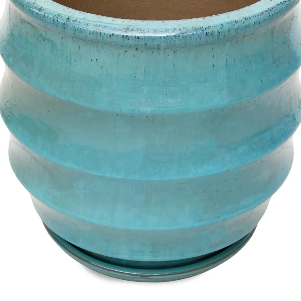 WEESP TURQUOISE CERAMIC PLANTER D45 CM