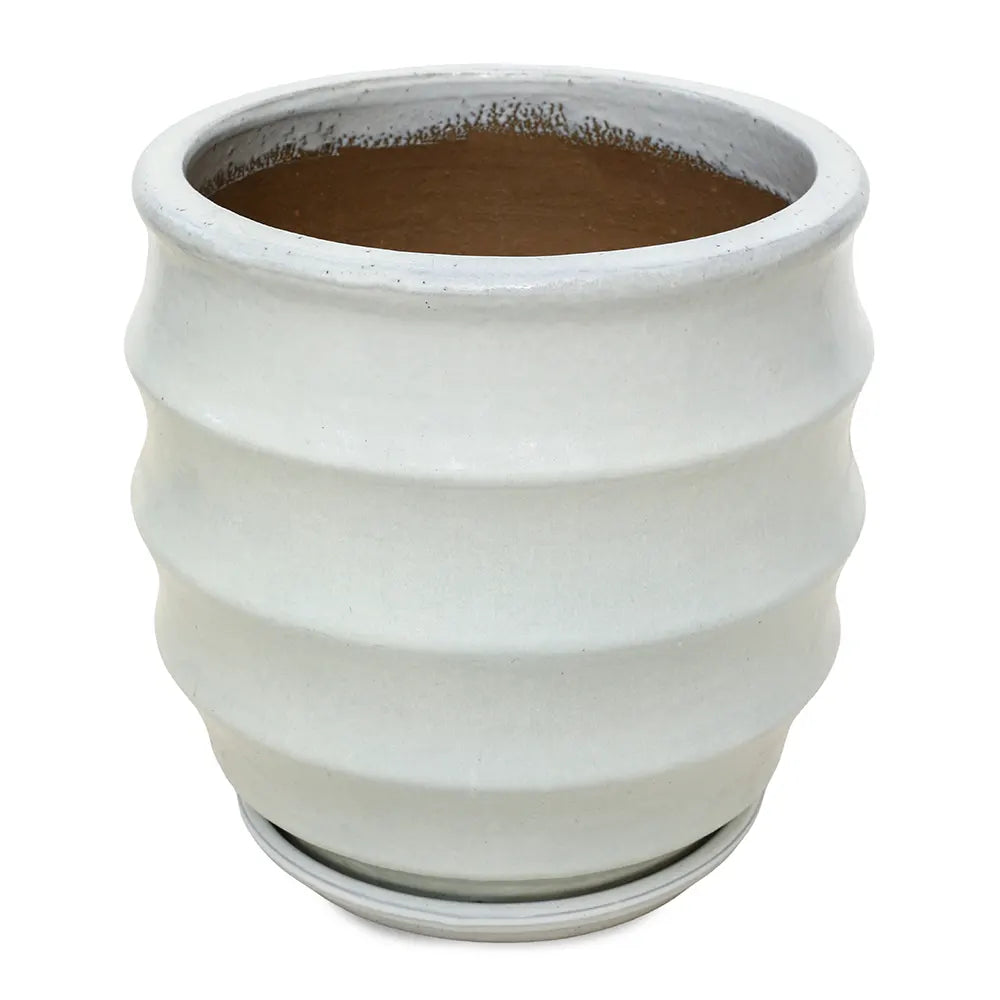 WEESP WHITE CERAMIC PLANTER D45 CM