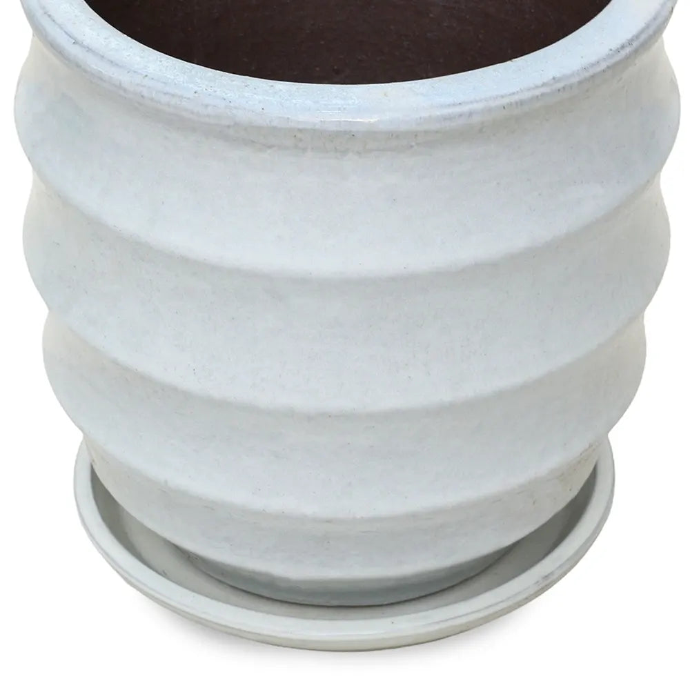 WEESP WHITE CERAMIC PLANTER D35 CM (Copy)