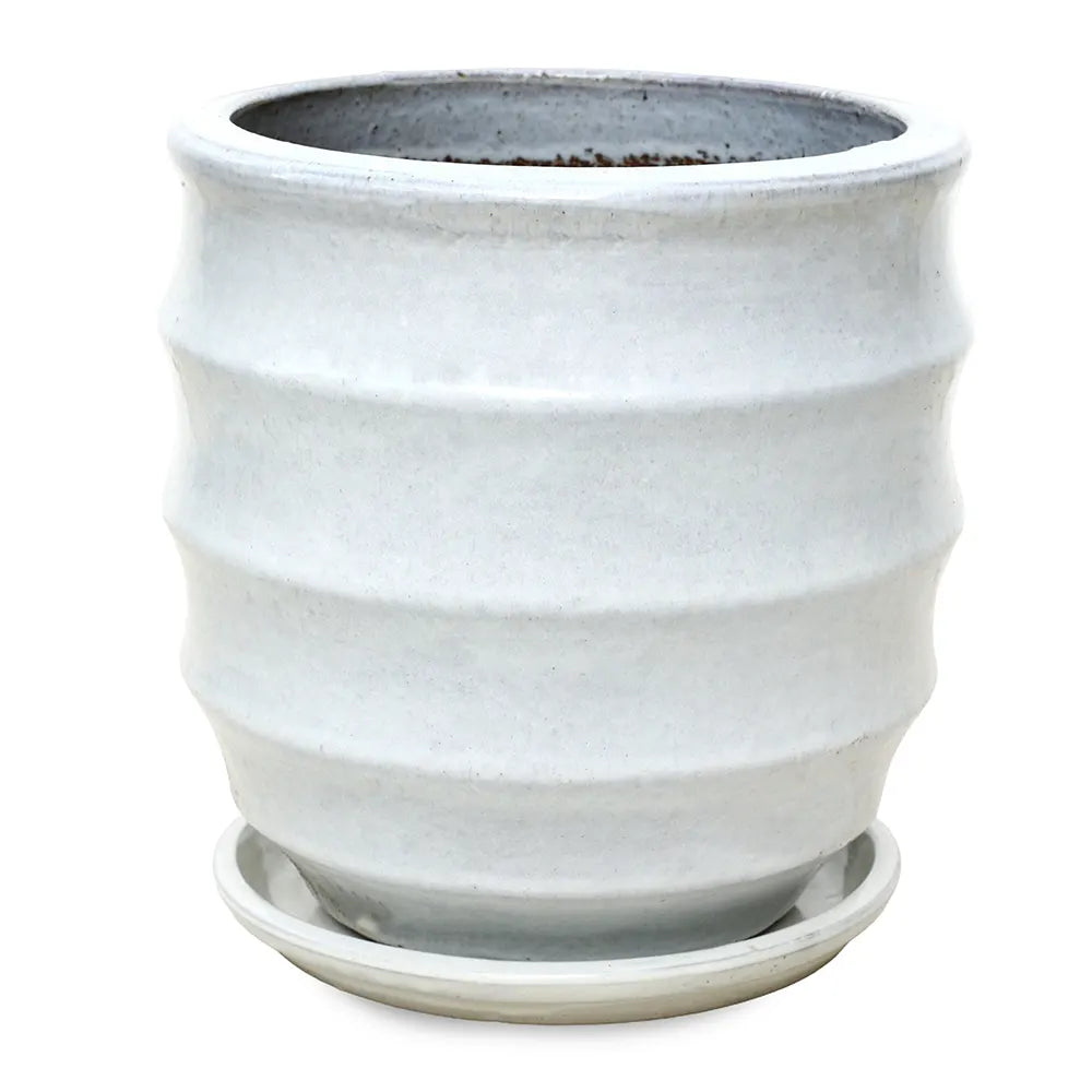 WEESP WHITE CERAMIC PLANTER D35 CM (Copy)