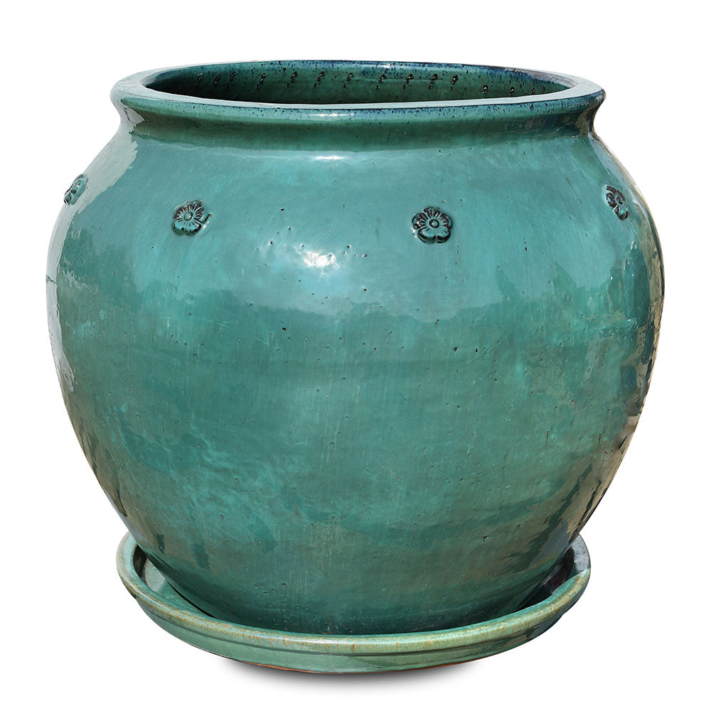 MONTFORT TURQUOISE CERAMIC PLANTER