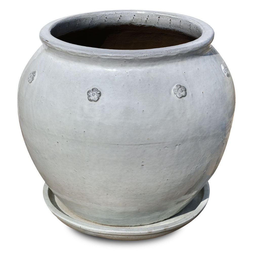 MONTFORT WHITE CERAMIC PLANTER