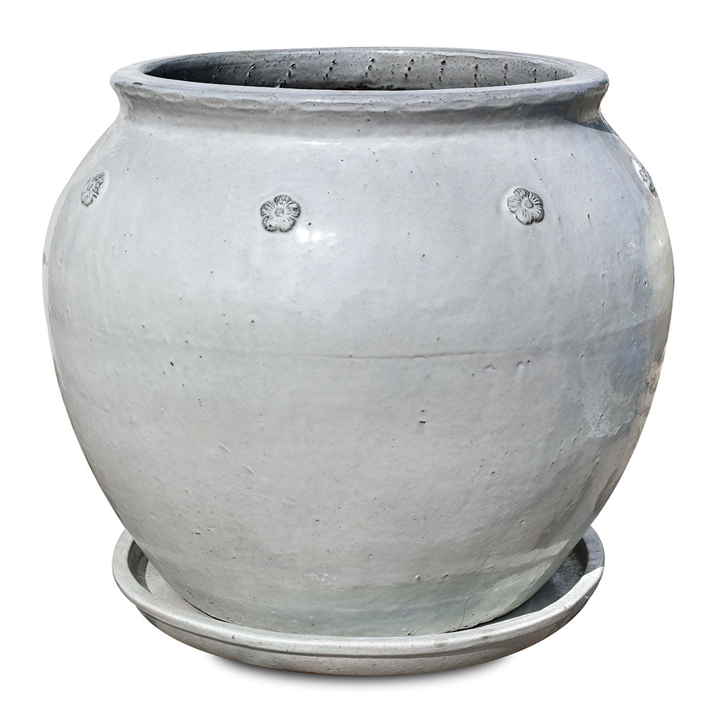 MONTFORT WHITE CERAMIC PLANTER