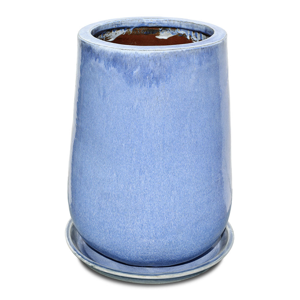 SCHIEDAM ICY BLUE TALL CERAMIC PLANTER