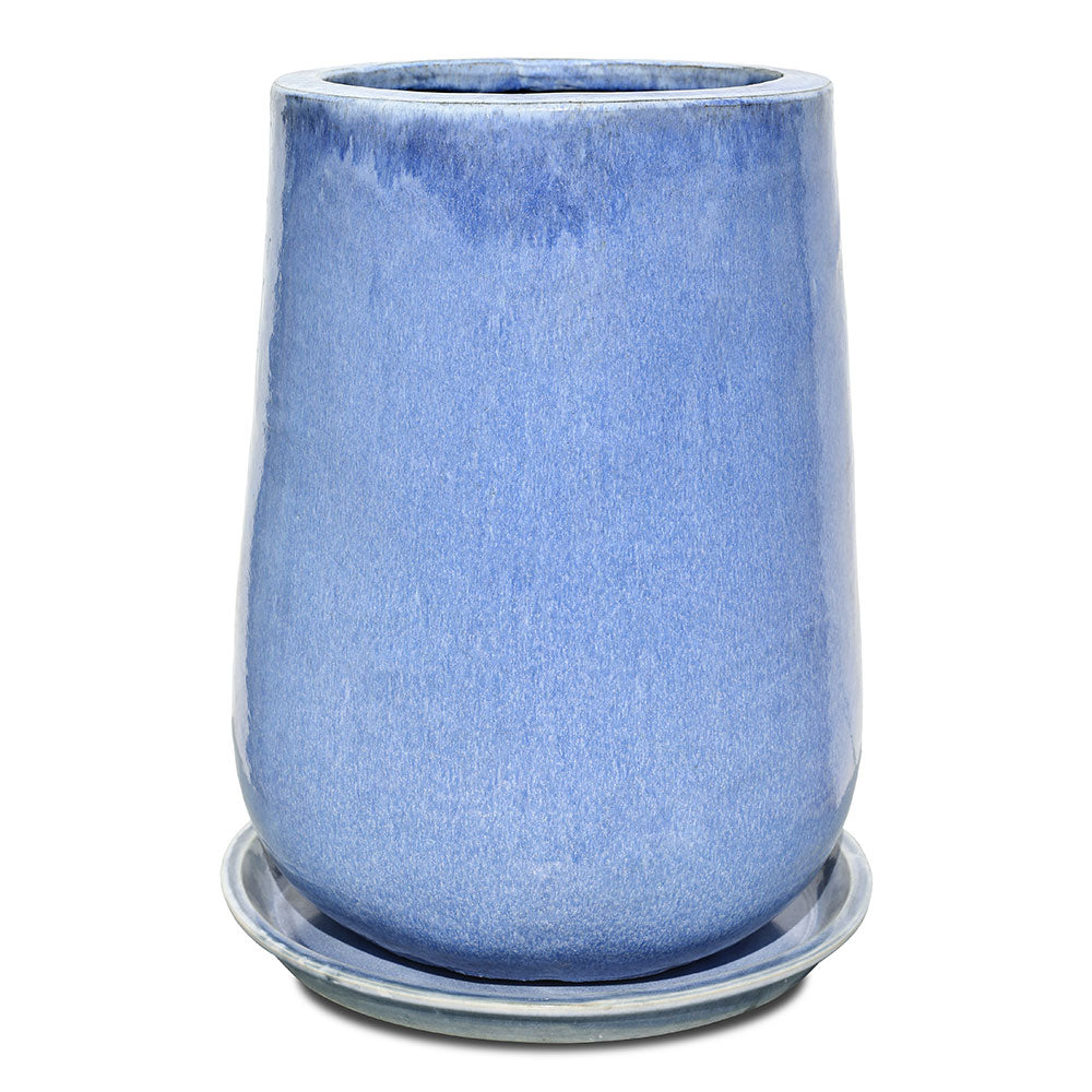 SCHIEDAM ICY BLUE TALL CERAMIC PLANTER