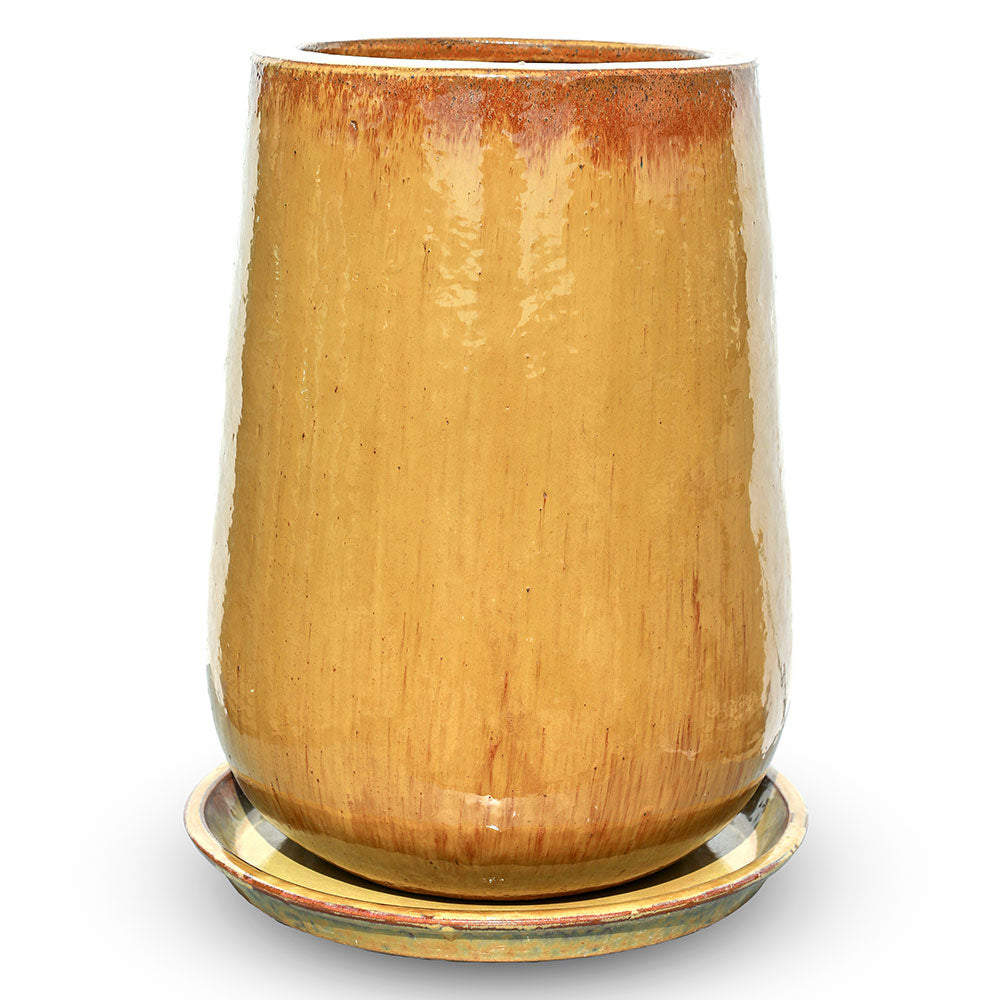 SCHIEDAM CARAMEL TALL CERAMIC PLANTER