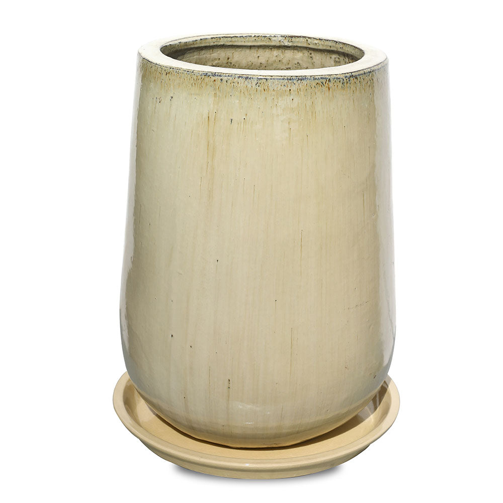 SCHIEDAM CREAM TALL CERAMIC PLANTER