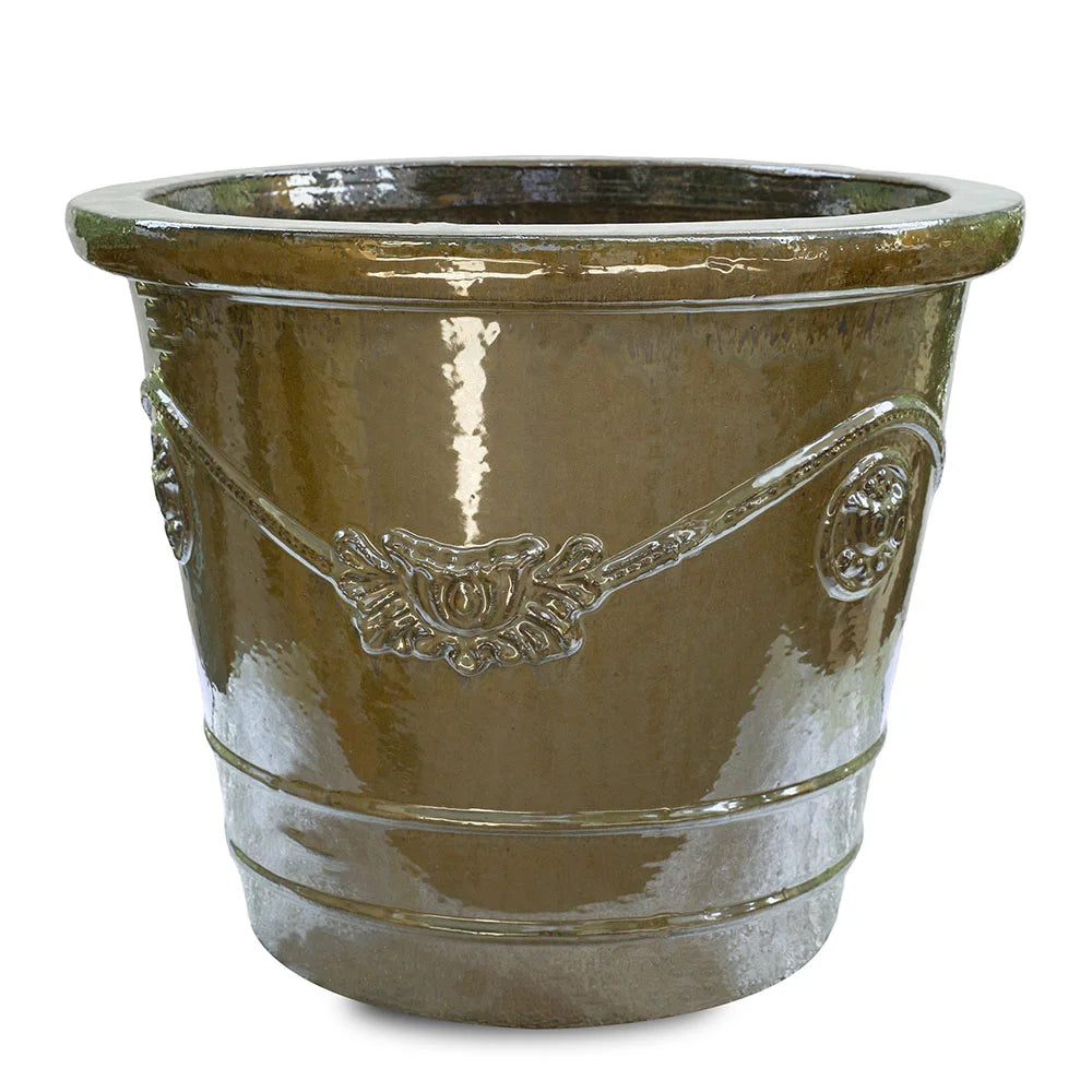 حوض بريدا - سيراميك أخضر زيتوني - قطر 57 سم