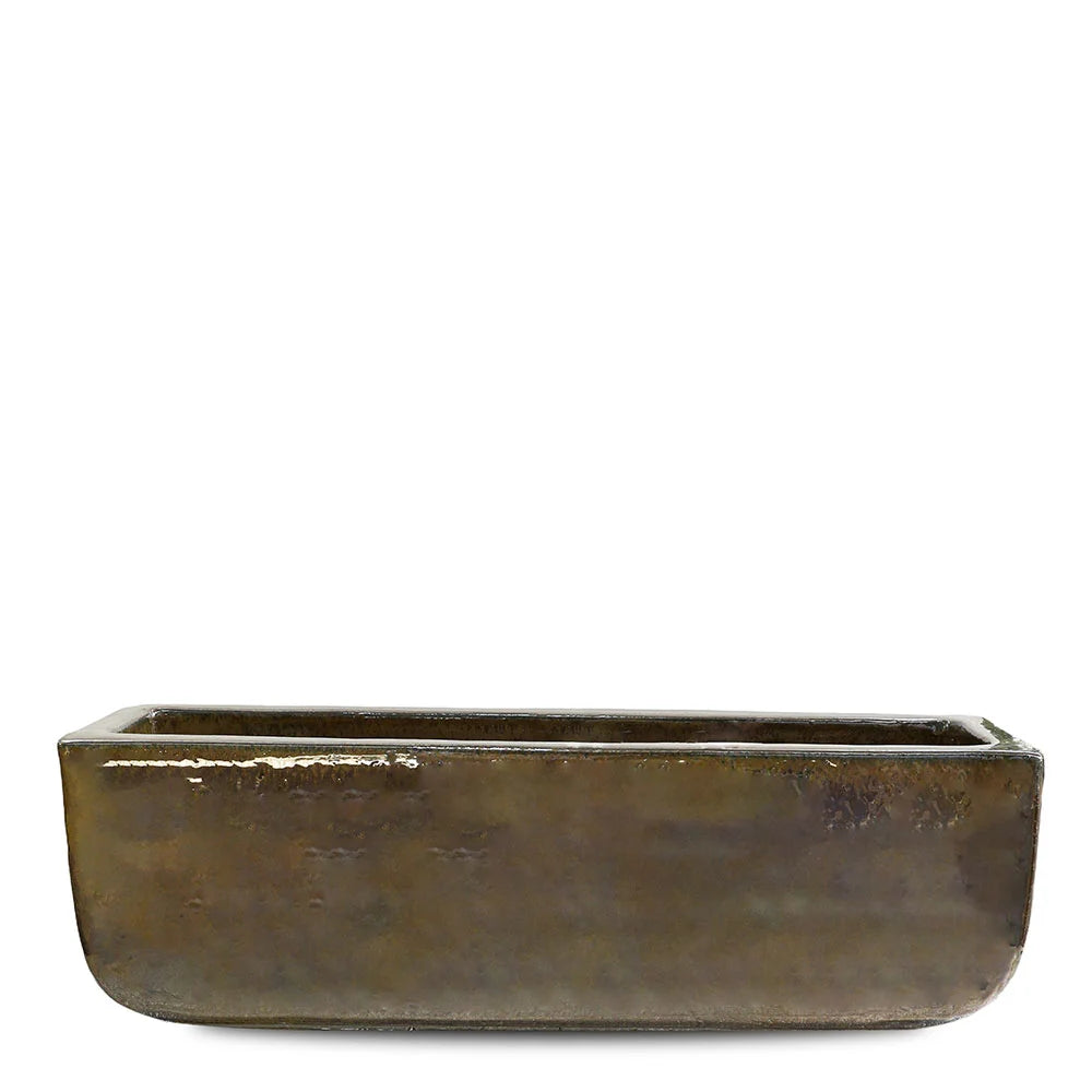 حوض ألباني - مستطيل أخضر زيتوني - L79 سم