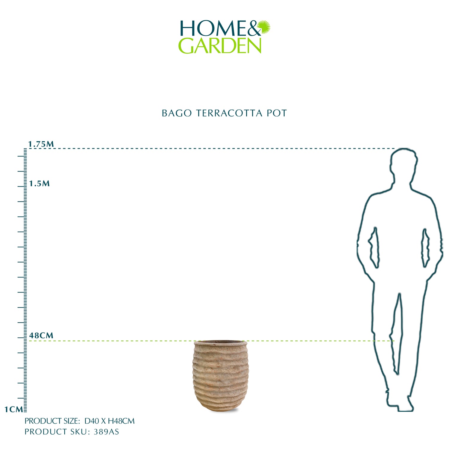 حوض باجو تيراكوتا - قطر 40 سم