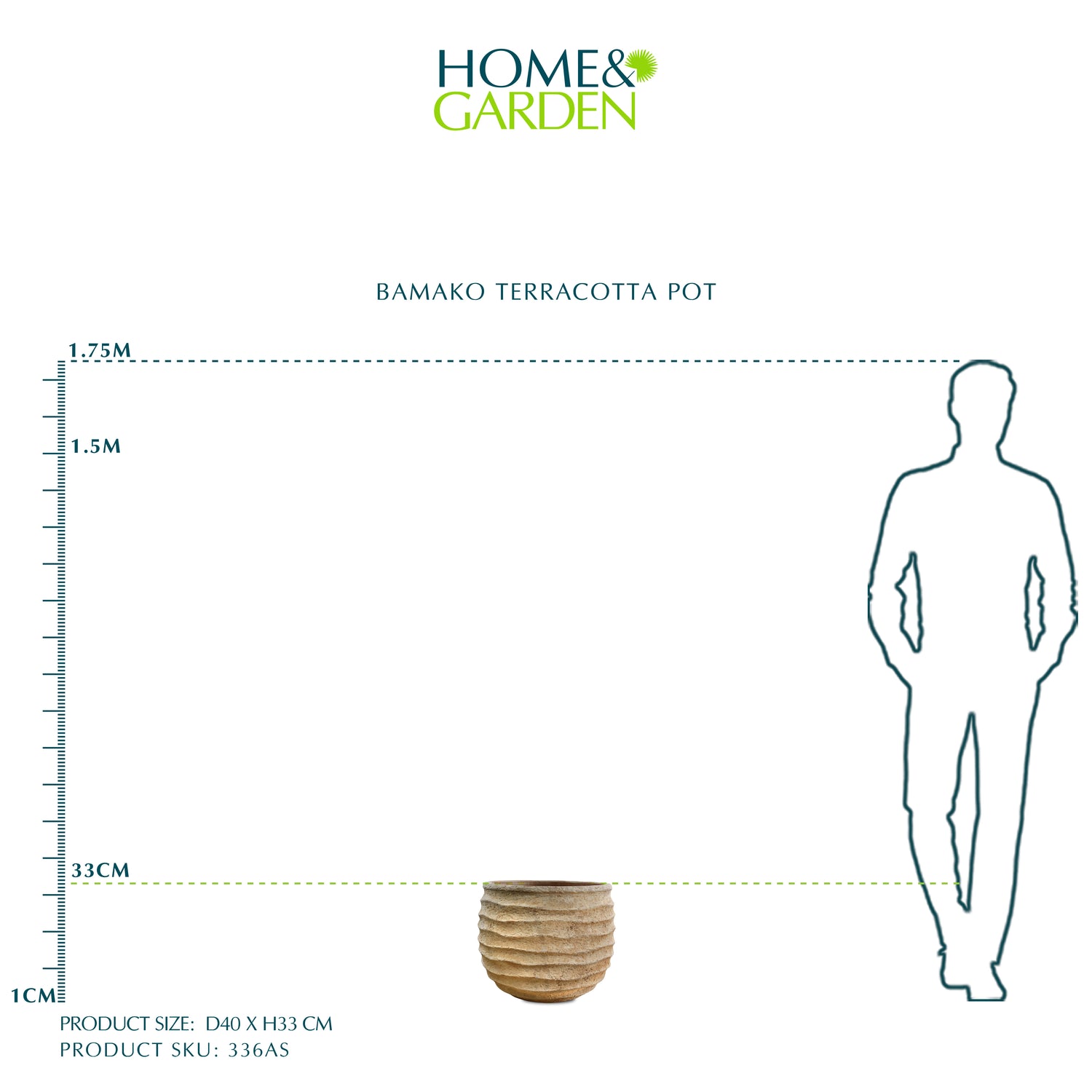 BAMAKO TERRACOTTA POT D40CM