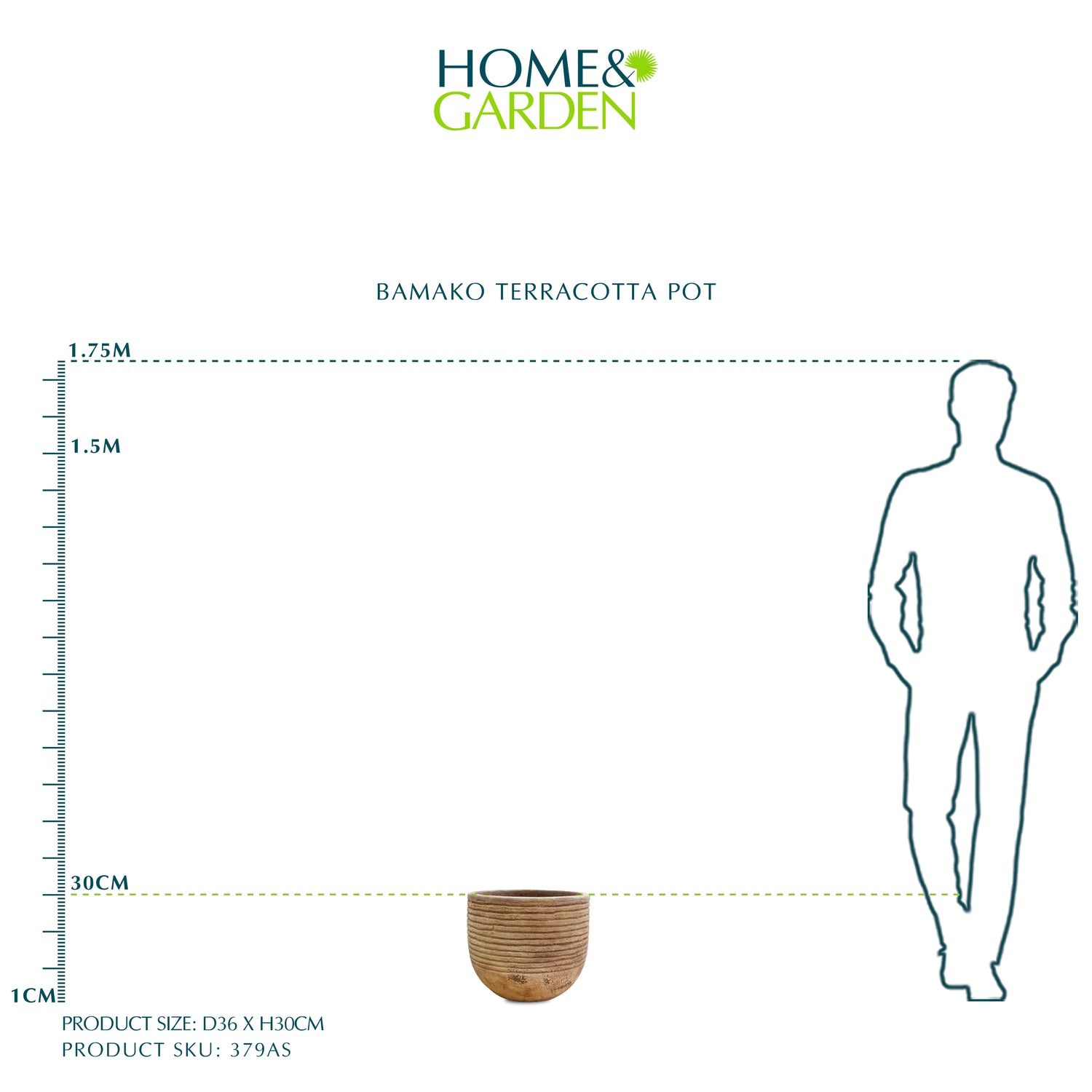 BAMAKO TERRACOTTA POT D36CM