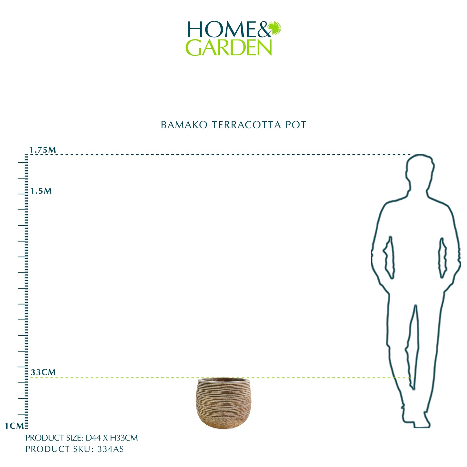 BAMAKO TERRACOTTA POT D40CM