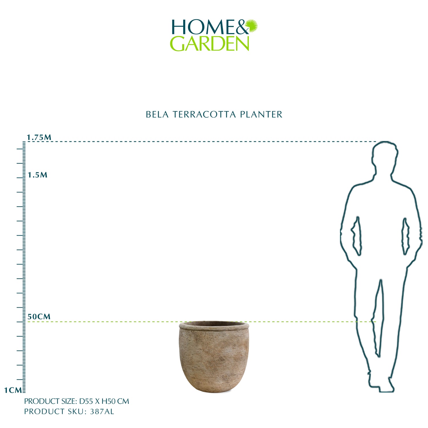 حوض بيلا تيراكوتا - قطر 55 سم