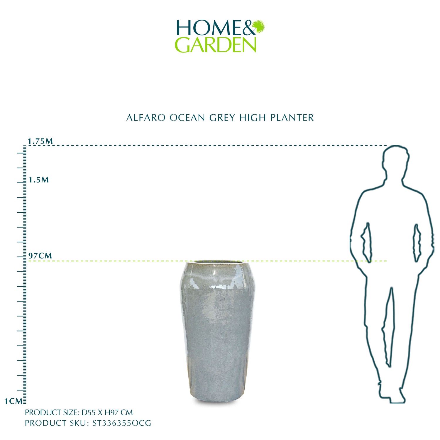 حوض ألفارو - سيراميك - ارتفاع 97 سم