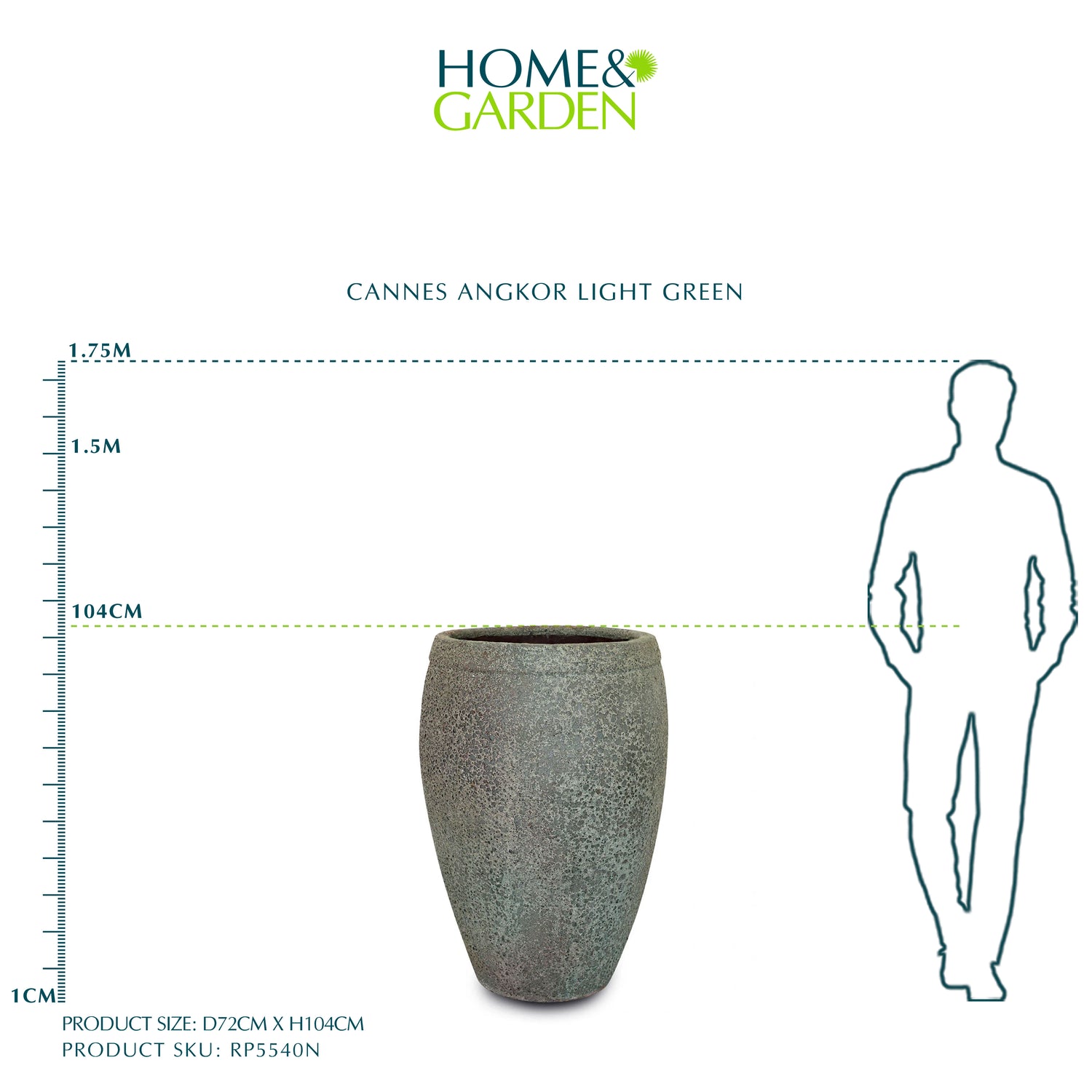  حوض كان  - ازرق ارتفاع 104سم