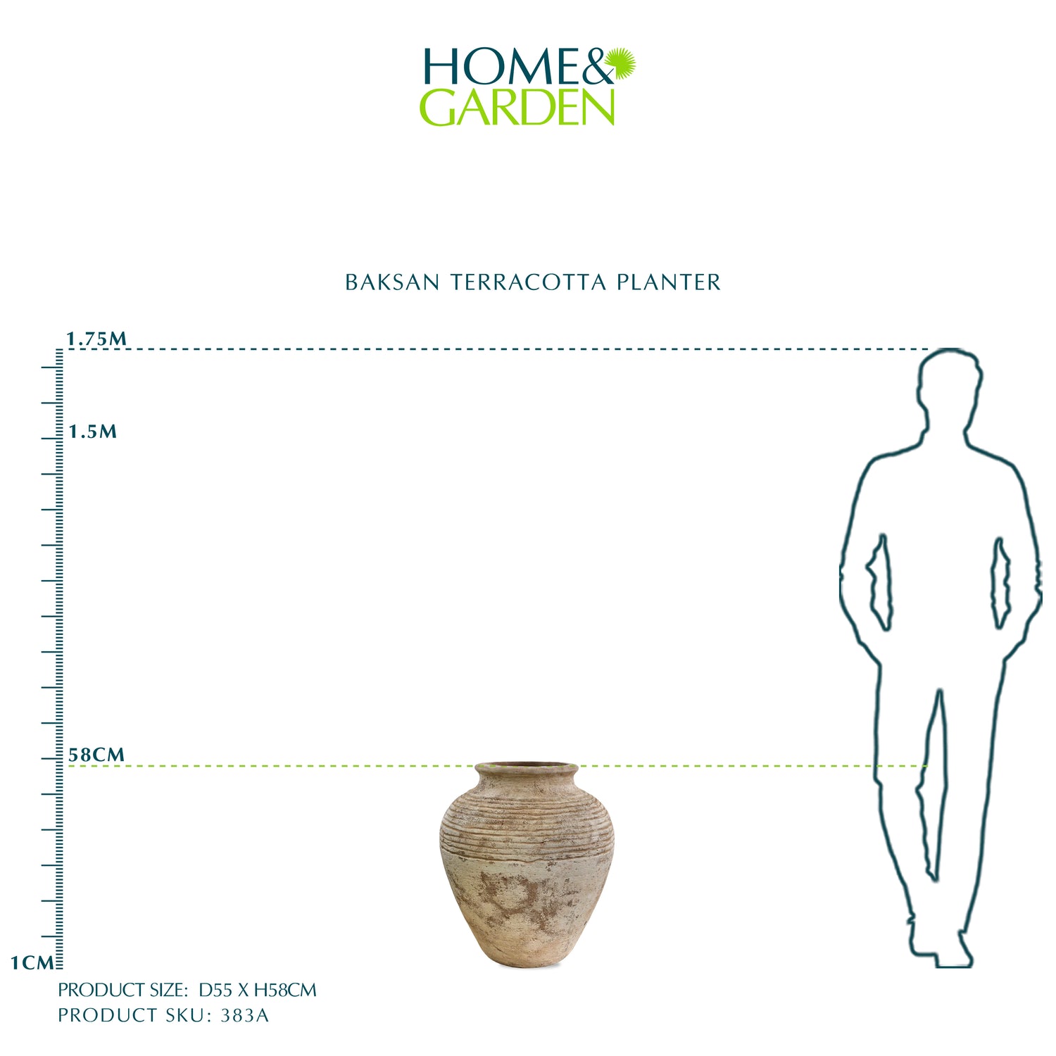 BAKSAN TERRACOTTA PLANTER D 50CM