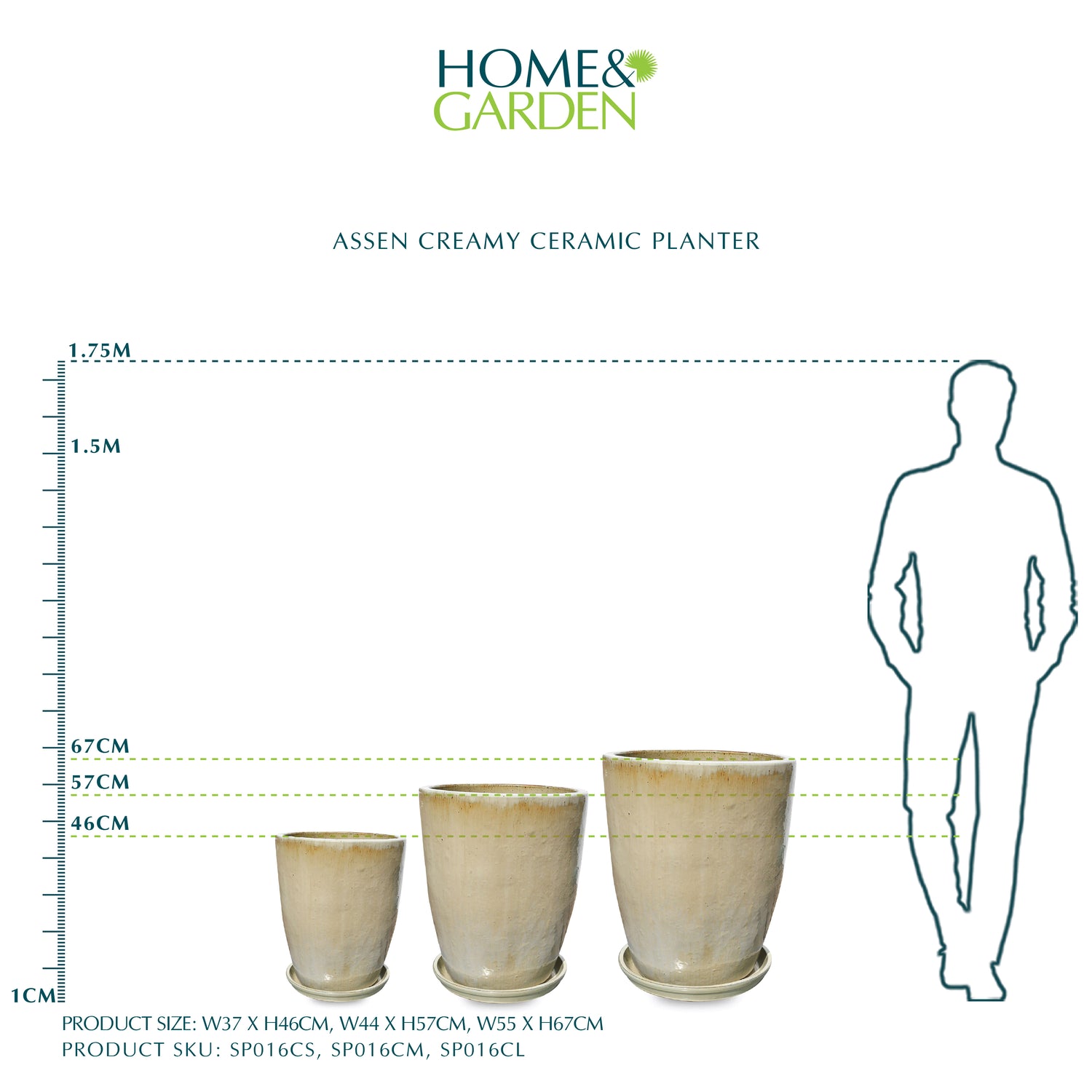 حوض اسين - سيراميك كريمي ارتفاع 67 سم
