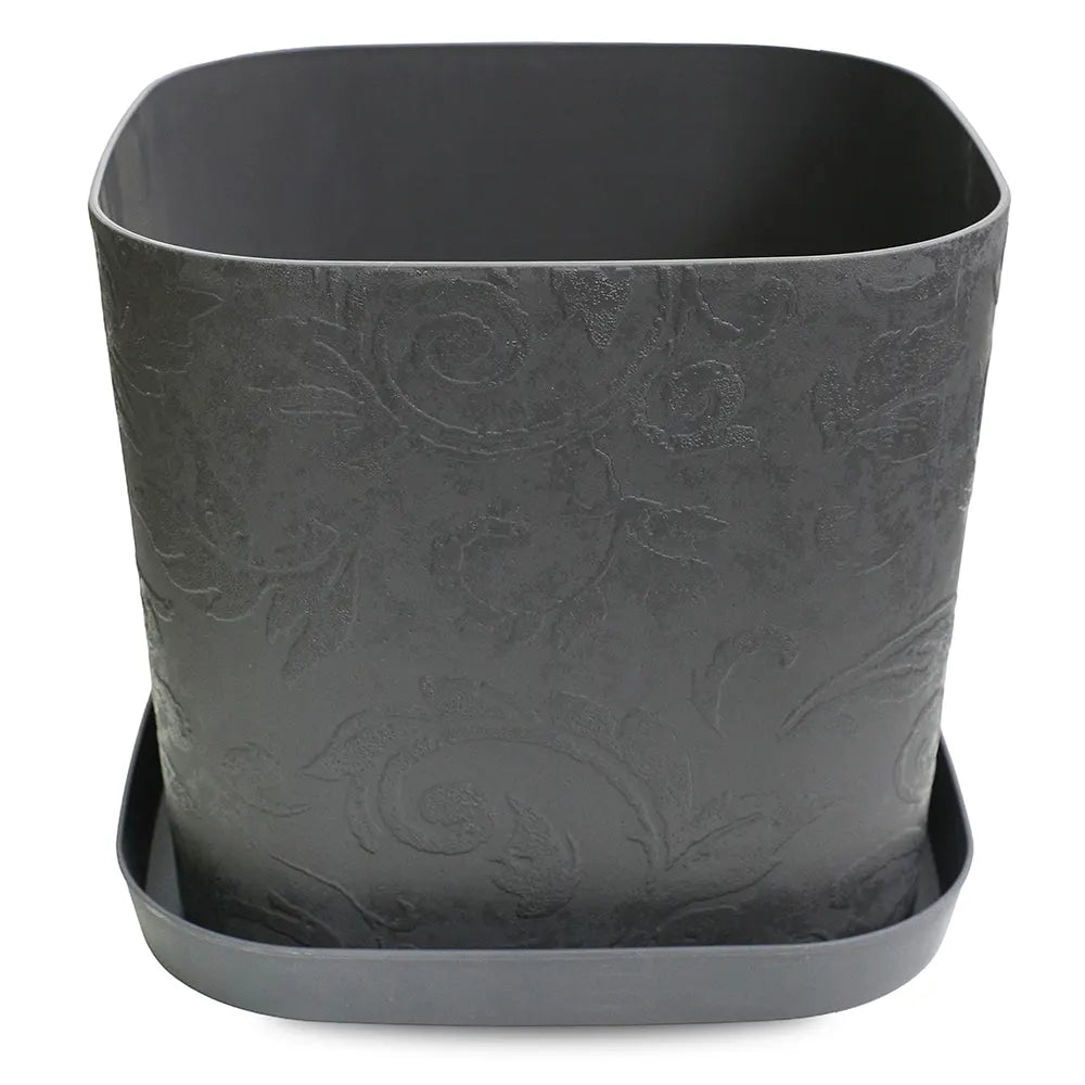 حوض تروا  - بلاستيك رمادي - عرض 30 سم