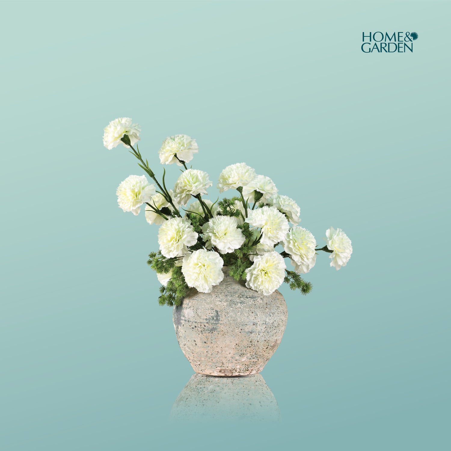 ARTIFICIAL WHITE CARNATION GIFT