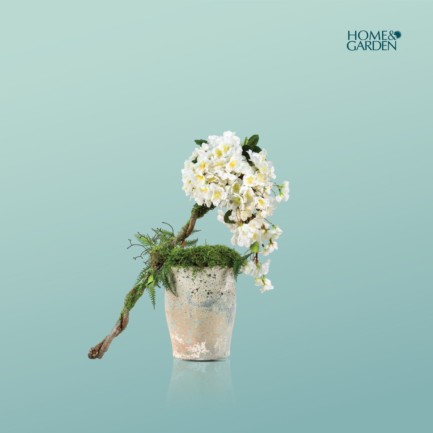 ARTIFICIAL WHITE BLOSSOM BONSAI