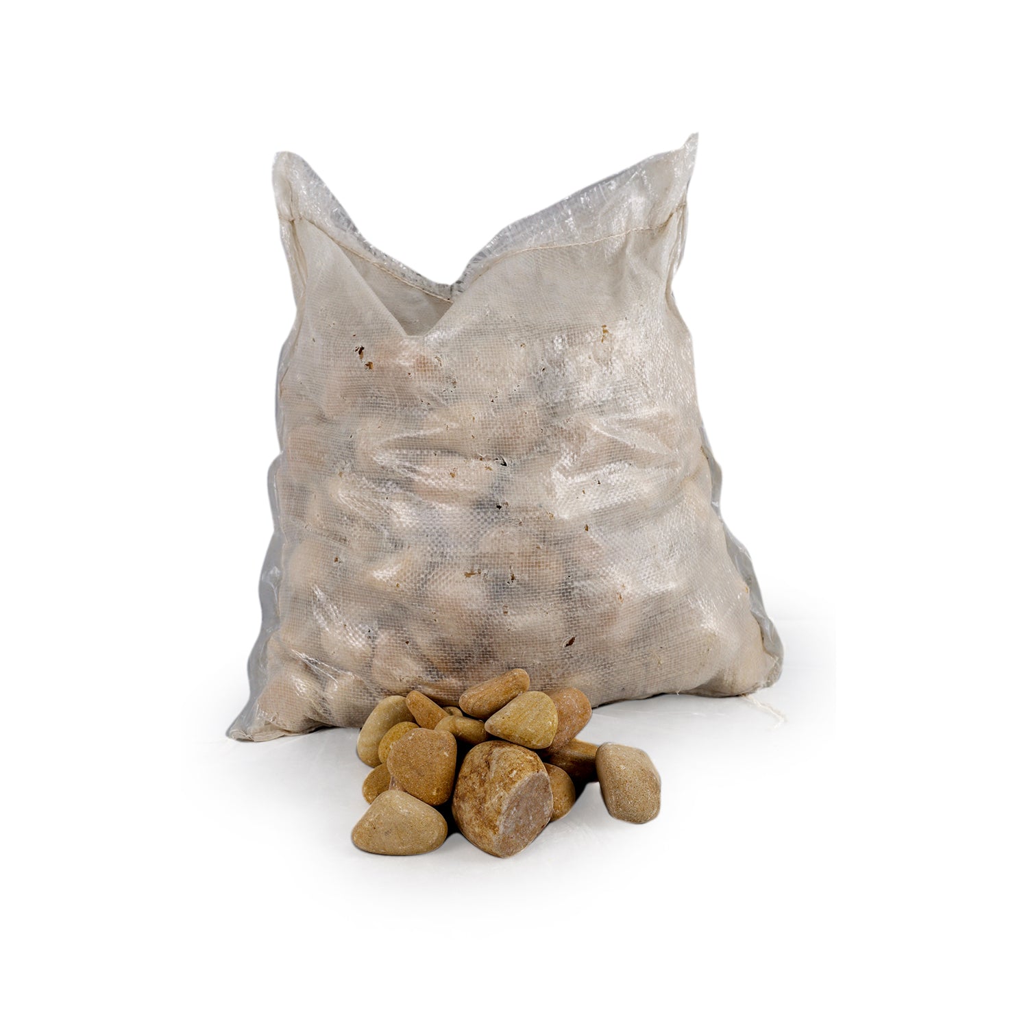 TEAKWOOD SANDSTONE PEBBLES STONE 40-80MM 25KG BAG