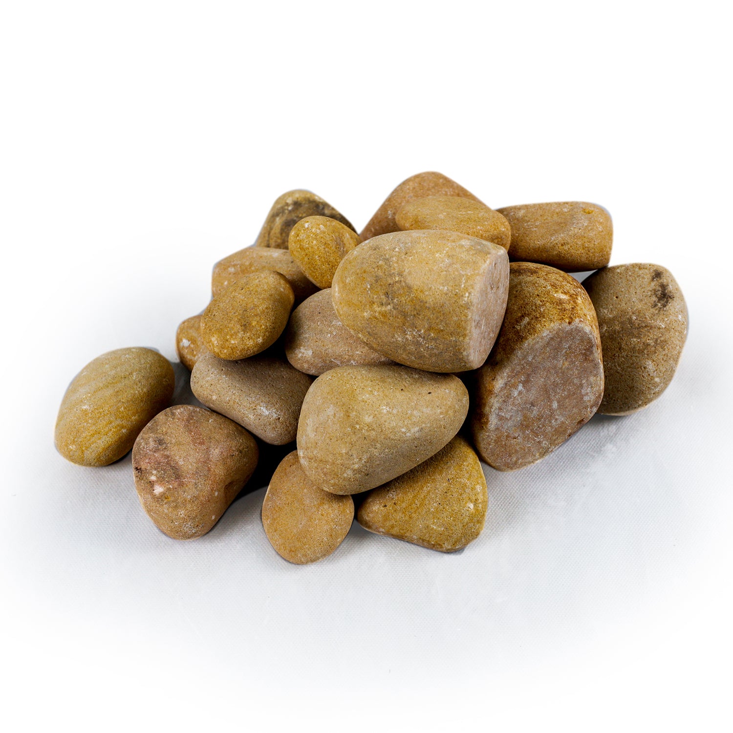 TEAKWOOD SANDSTONE PEBBLES STONE 40-80MM 25KG BAG حصى من الحجر الرملي