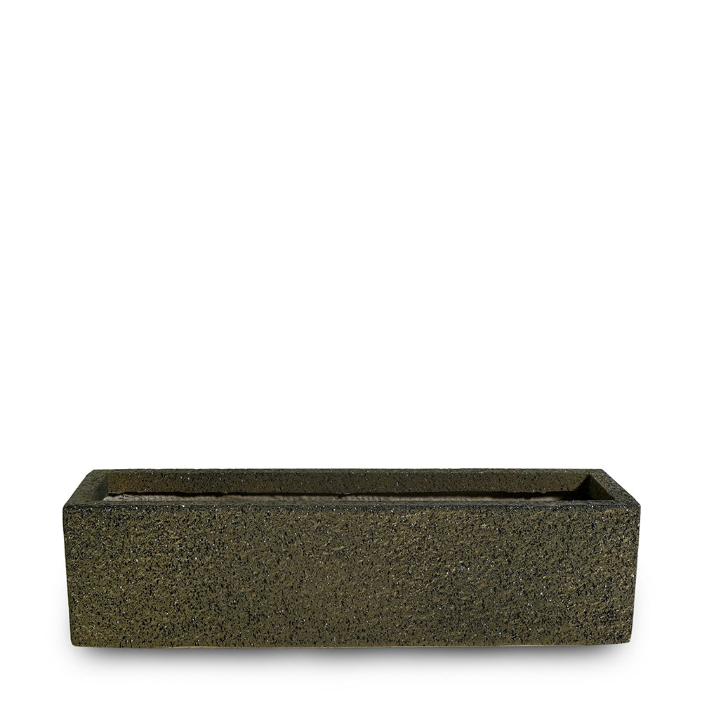 KONSTANZ TAUPE RECTANGULAR FIBERCLAY PLANTER L58CM - حوض كونستانز المصنوع من الياف الطين مستطيل الشكل 58 سم