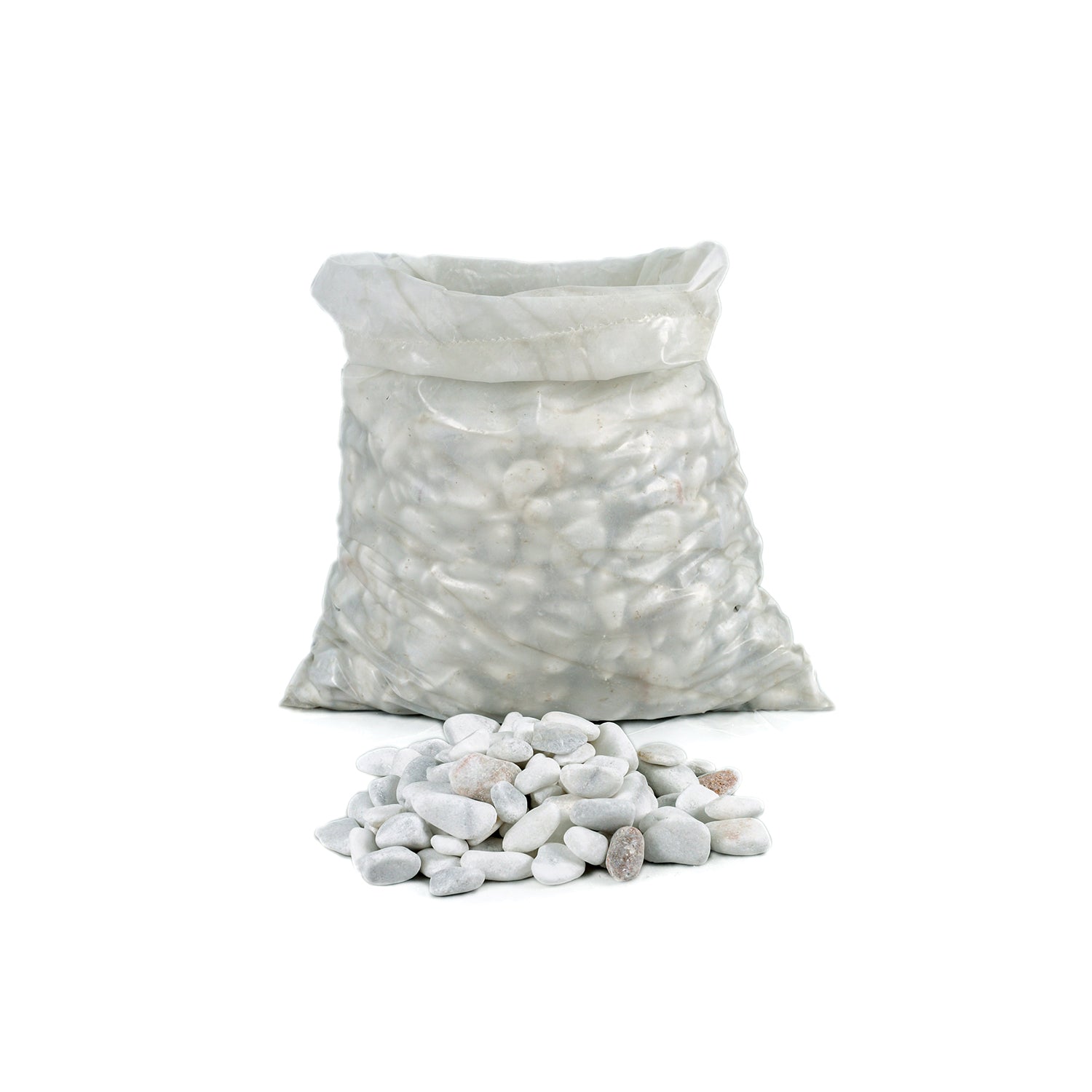 WHITE PEBBLES STONE  20-40MM 25KG BAG-كيس حصى 20-40 مم 25 كجم