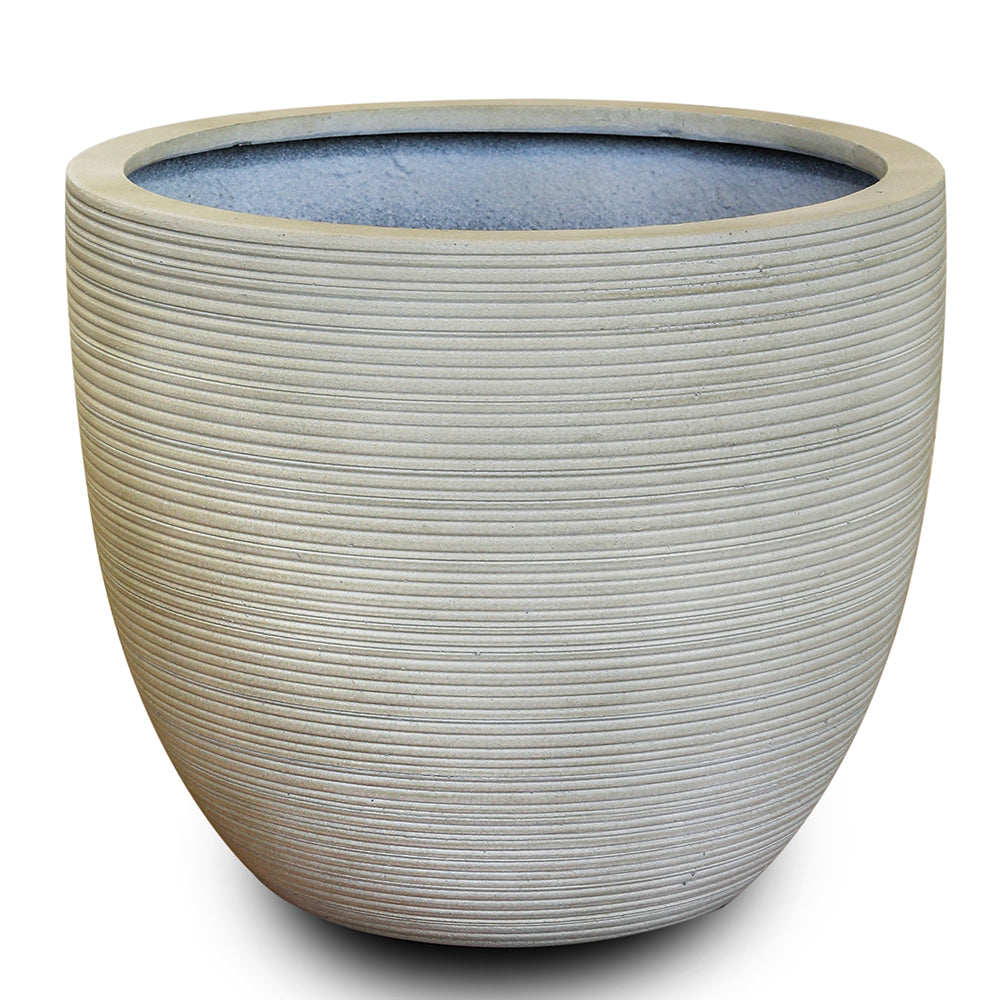 ROCKHAMPTON ANTIQUE WHITE FIBER COMPOSITE PLANTER D45CM - حوض روكهامبتون 45 سم 