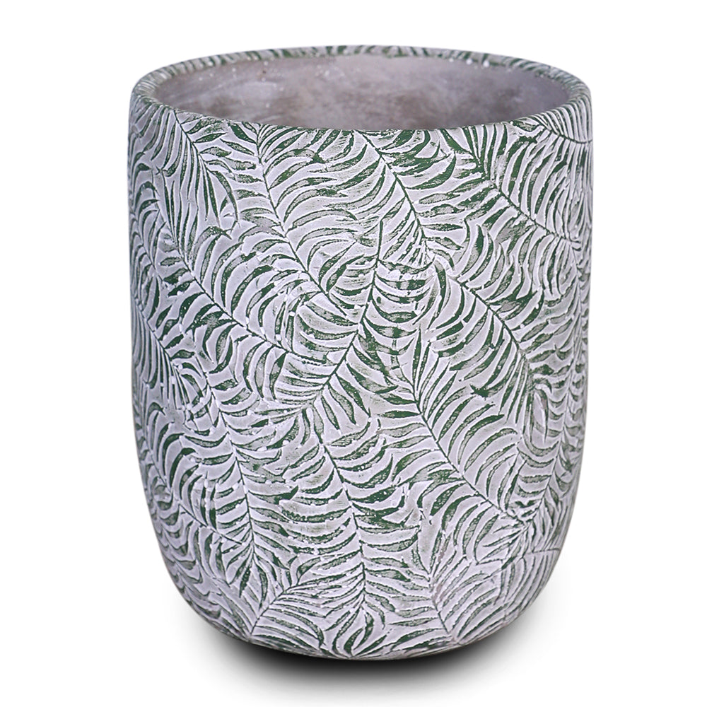 MAGDALA GREEN PLANTER H21CM - خزان مجدلا أخضر 