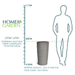 NEWMAN NATURAL FIBER COMPOSITE PLANTER H68CM - حوض نيومان