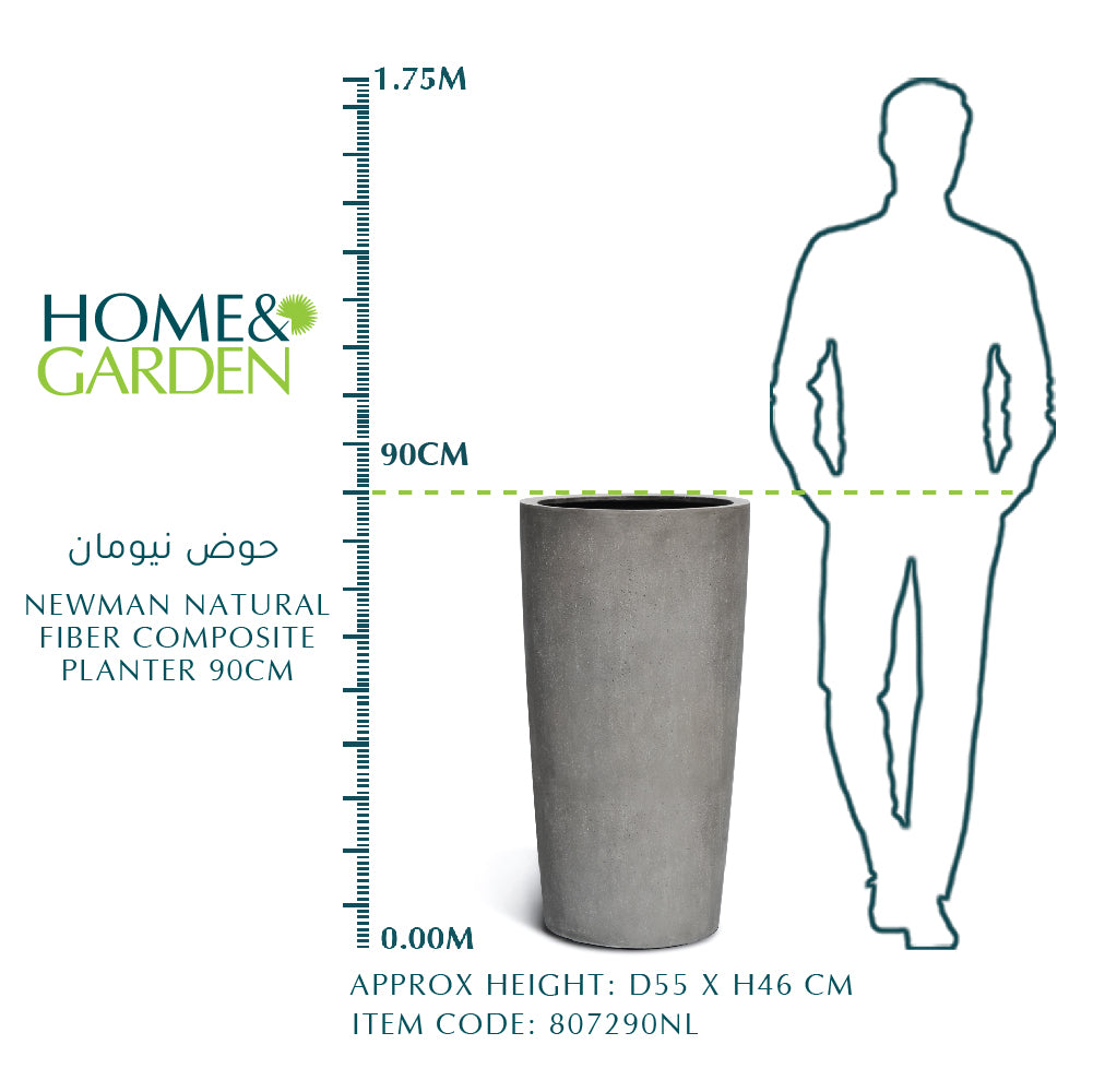 NEWMAN NATURAL FIBER COMPOSITE PLANTER 90CM حوض نيومان