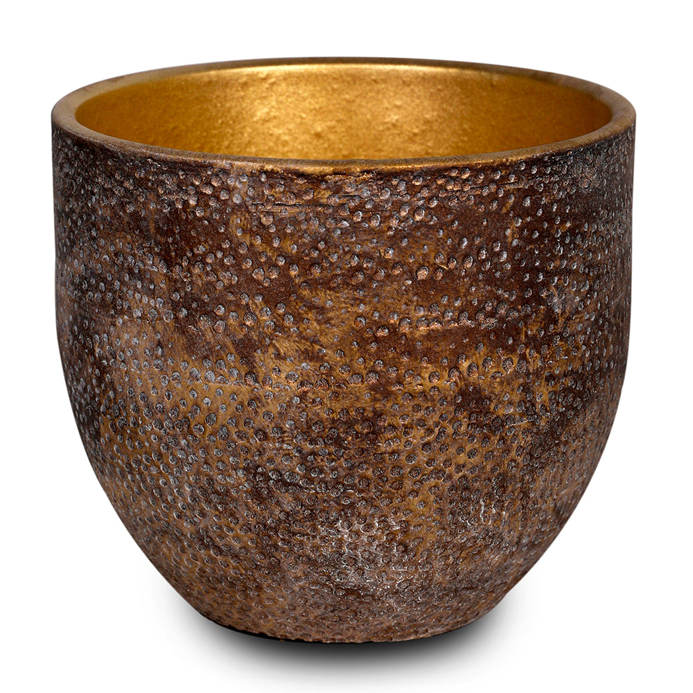 DORTMUND OLD GOLD PLANTER 16CM - حوض دورتموند