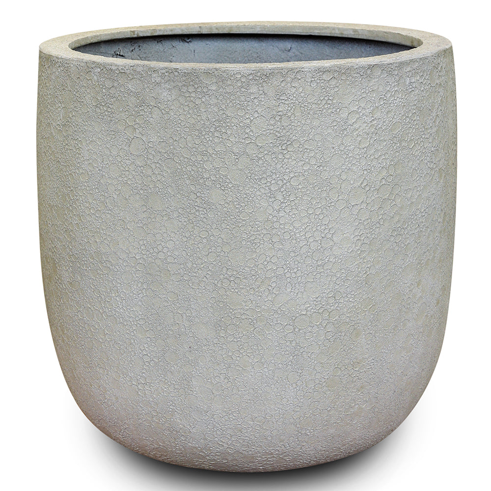 ROWENA ANTIQUE WHITE FIBER COMPOSITE PLANTER 55CM - حوض روينا