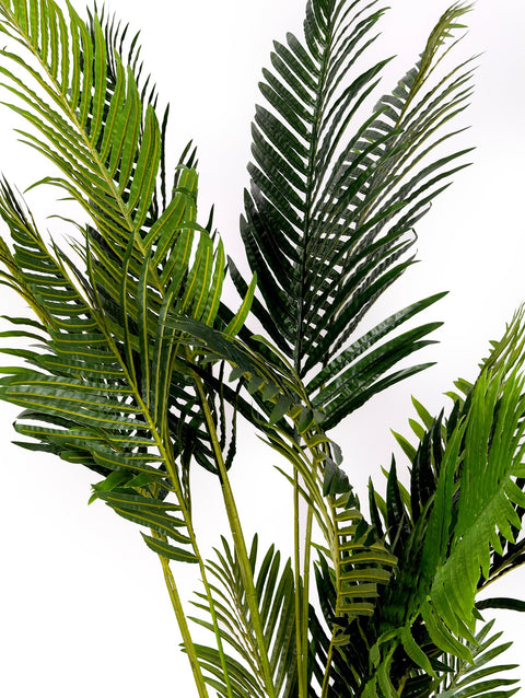 ARTIFICIAL ARECA PALM PLANT IN ROUND NATURAL HANDMADE BASKET-أريكا صناعى  في سلة