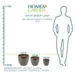 BALAKOVO GREEN CERAMIC POTS - حوض بالاكوفو الاخضر
