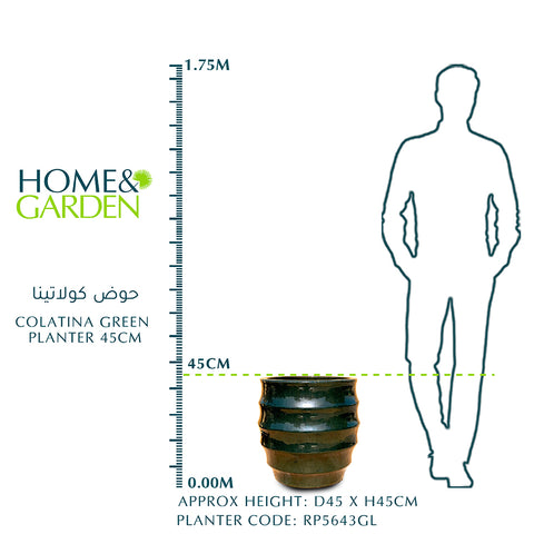 COLATINA GREEN PLANTER H45CM -  حوض كولاتينا