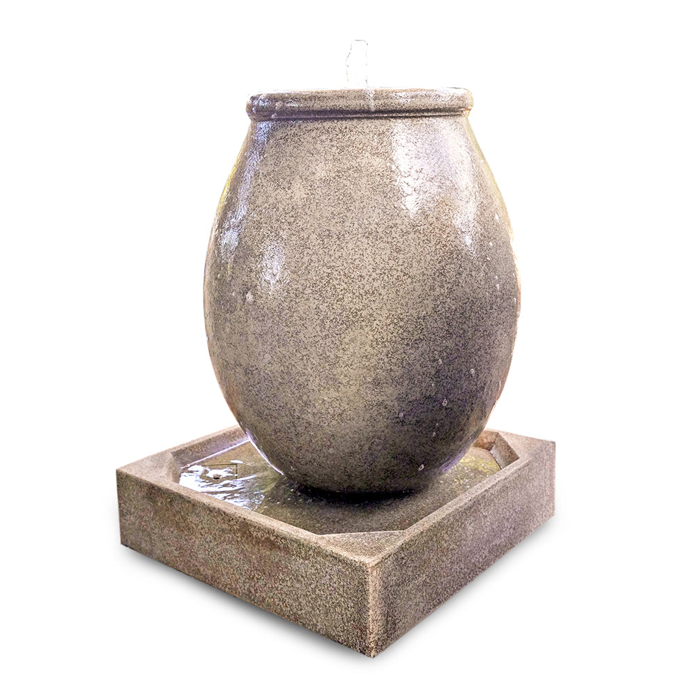 EROSE JAR FOUNTAIN RUSTY BEIGE (EXTENDED WATER PIPE NOT REQUIRED)- نافورة إيروس (غير مطلوب انبوب مياه ممتد )