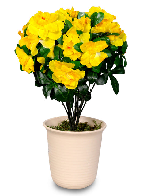 ARTIFICIAL AZALEA YELLOW FLOWER PLANT-ازاليا صناعى ورد أصفر