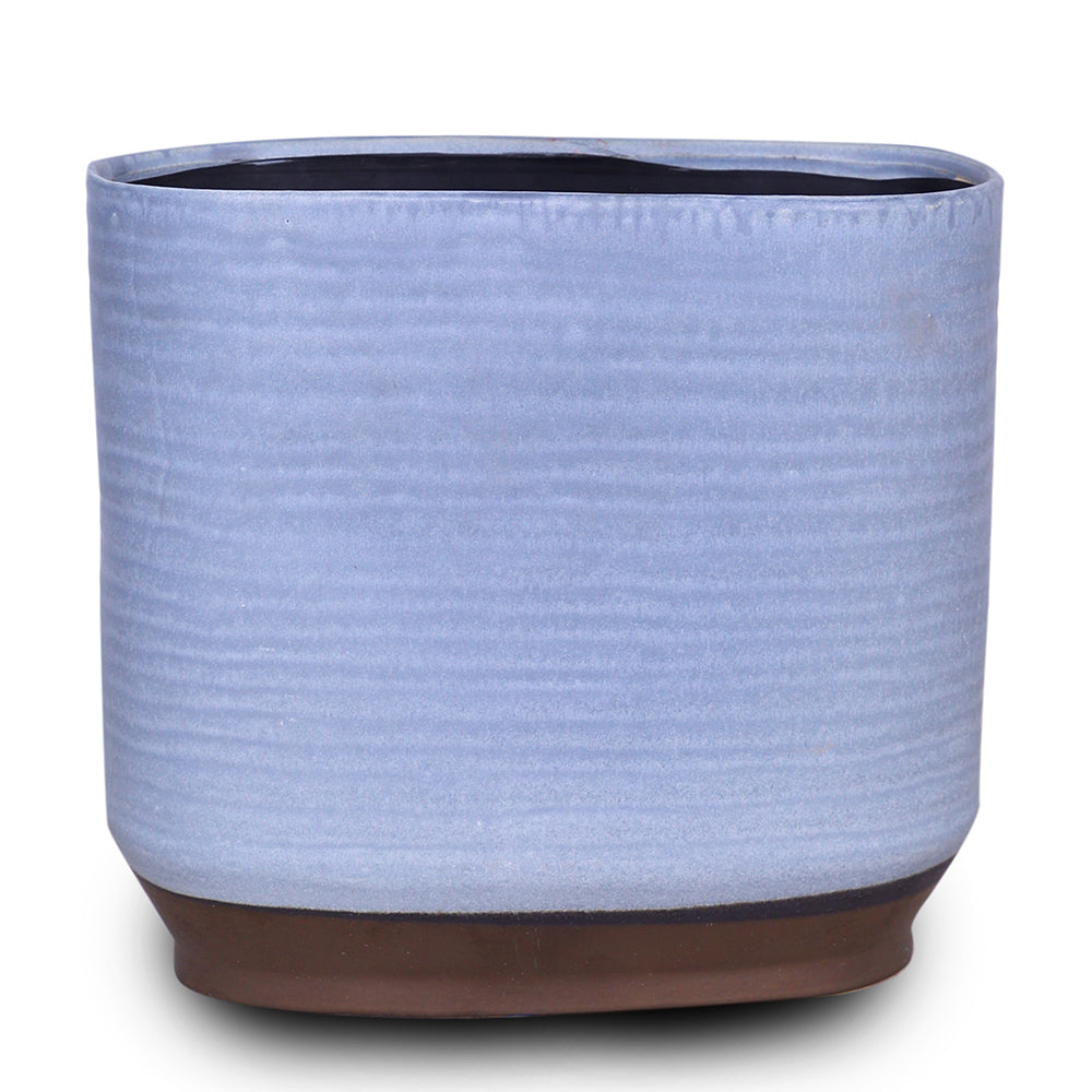 PROTVINO BLUE VASE PLANTERS L27CM - حوض بروتفينو أزرق