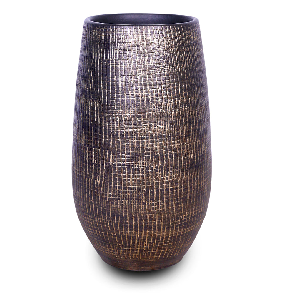 OKSINO SHINY GOLD TALL PLANTER H30CM - حوض أوكسينو