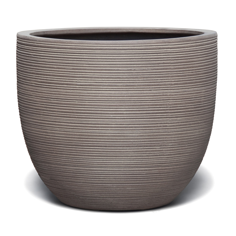 ROCKHAMPTON ROUND CAPPUCCINO FIBER COMPOSITE PLANTER D28CM - حوض روكهامبتون