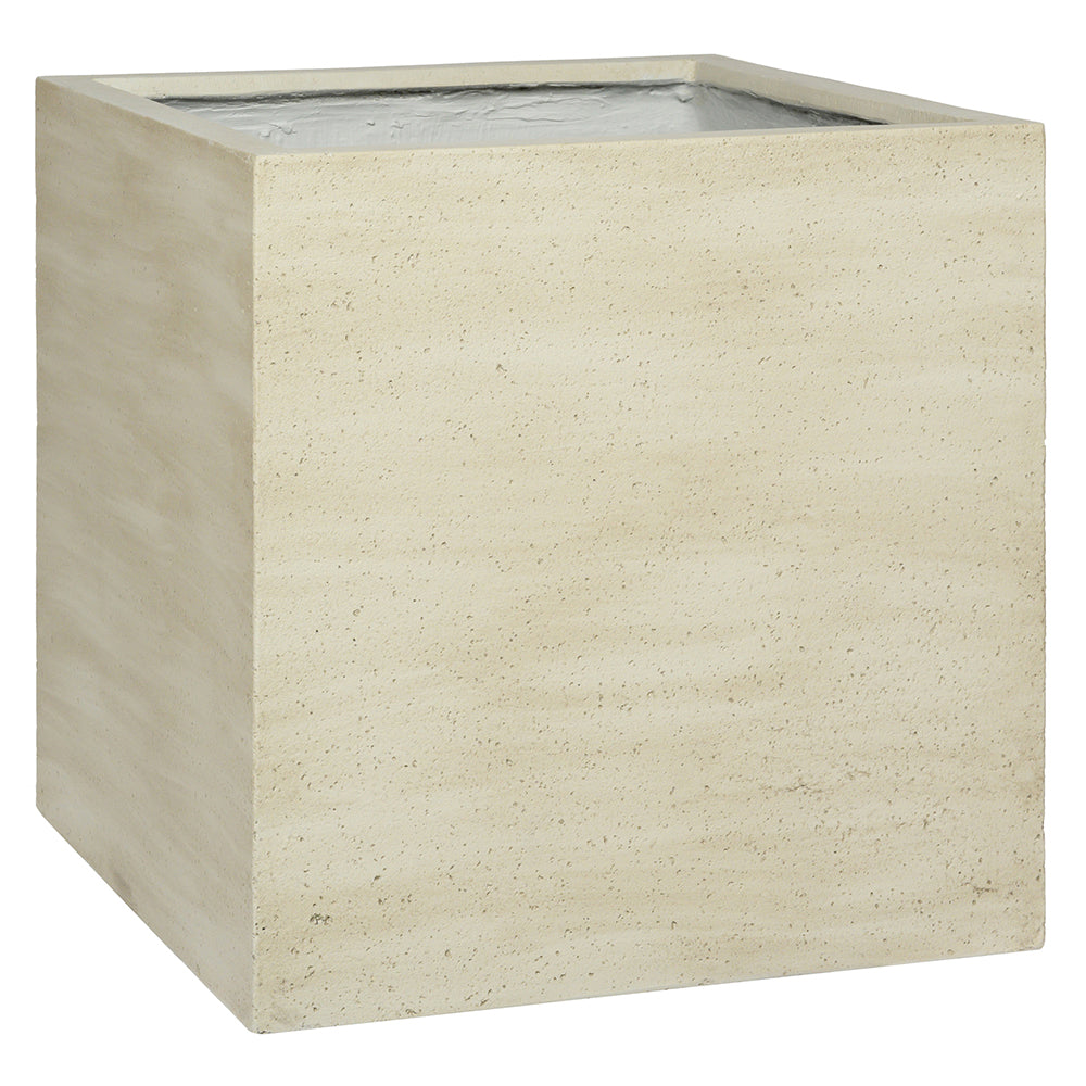 BOLOGNA SQUARE PLANTER WASHED BEIGE - حوض بولونيا