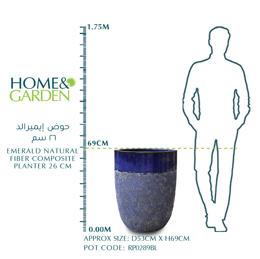 PETROLINA BLUE PLANTER H69CM - خزان بترولين ازرق