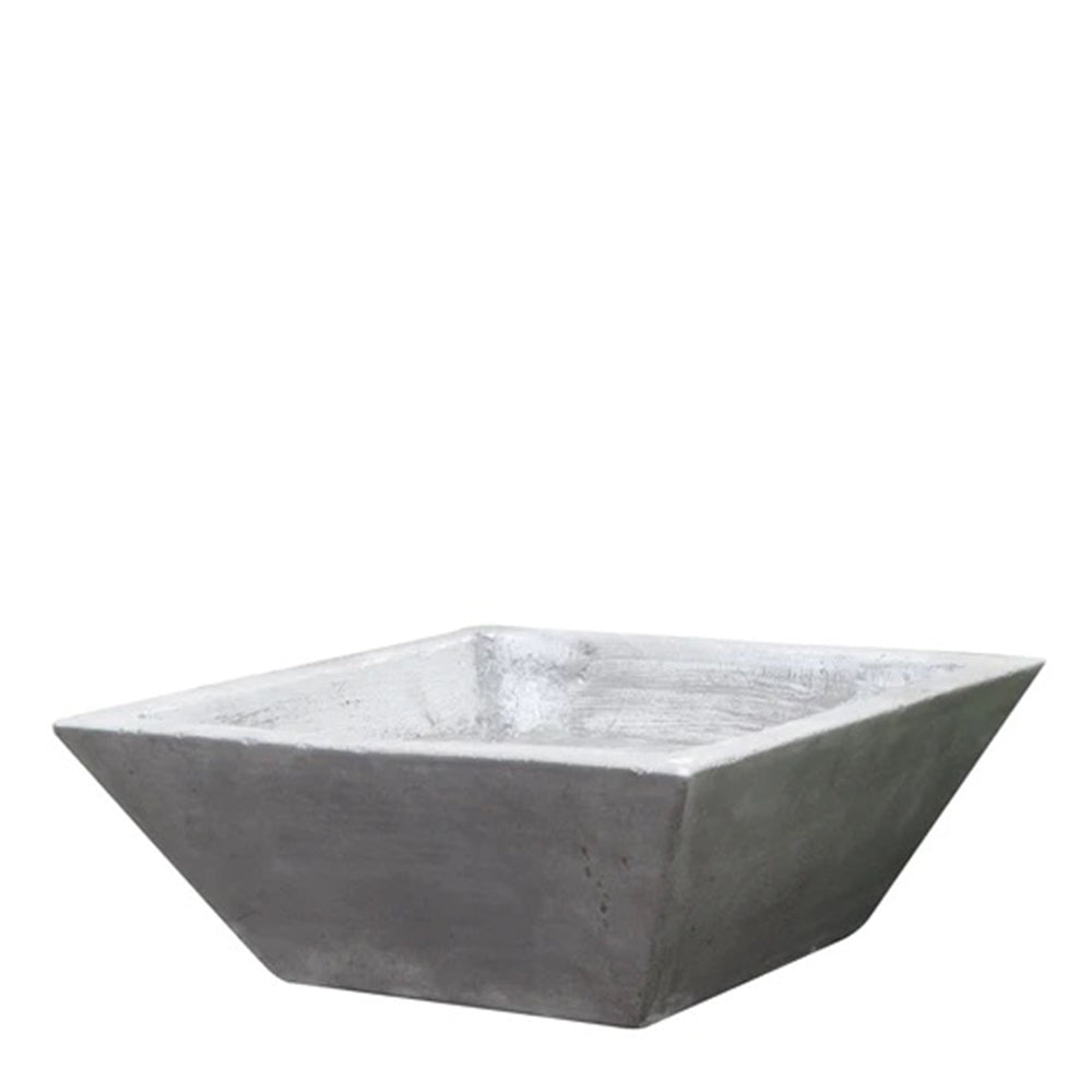 PAULINIA SQUARE DARK CEMENT PLANTER 30cm - حوض بباوليستا